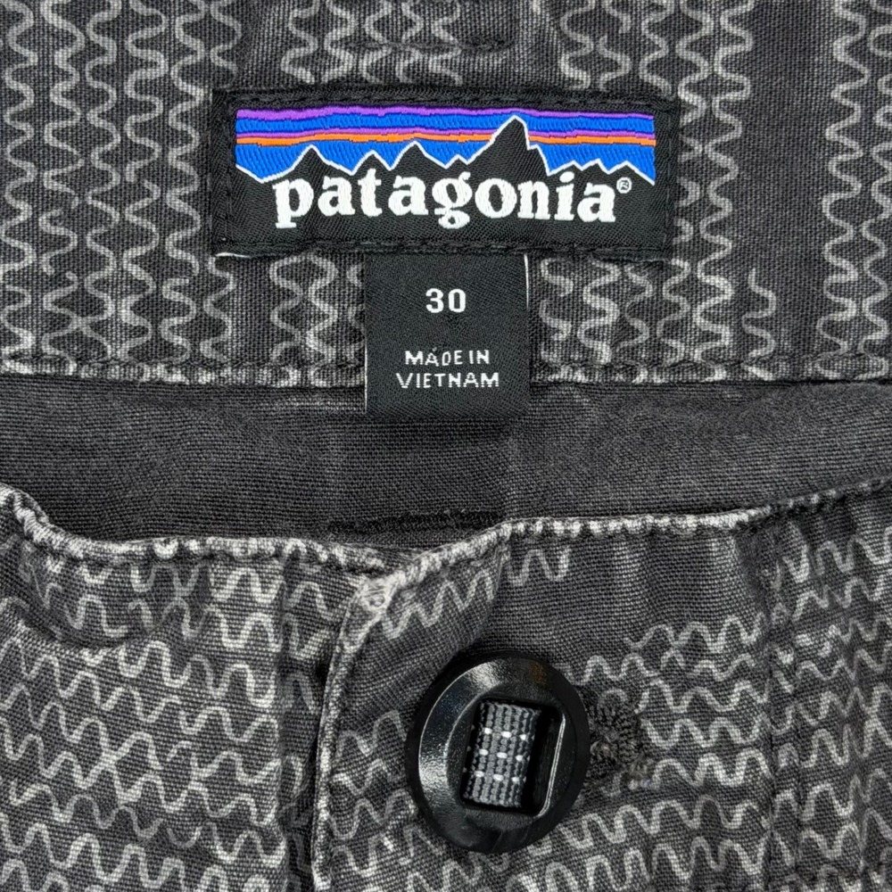 Patagonia Venga Rock Pants Men's W30 Black Gray Print Organic Cotton Stretch - Picture 4 of 7